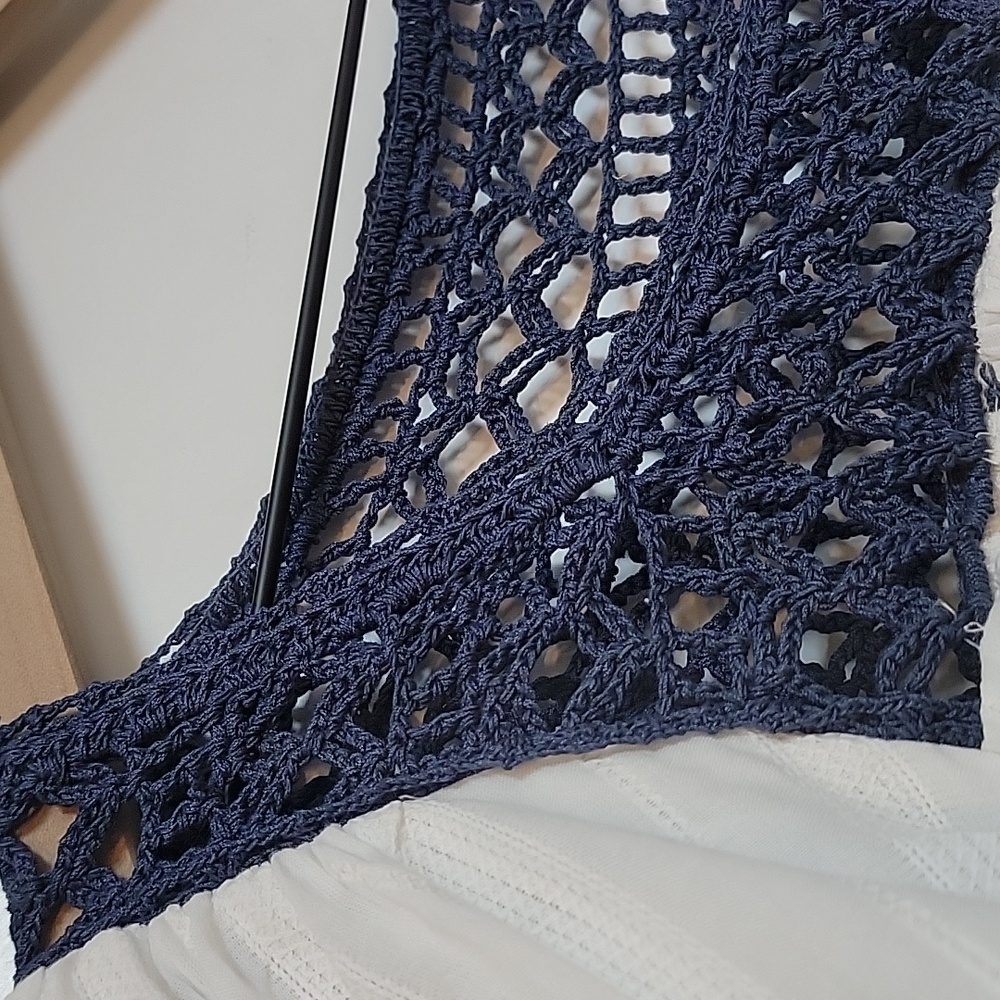 Cleobella | Navi Embroidered White and Blue Women's Top - Picture 6 of 11